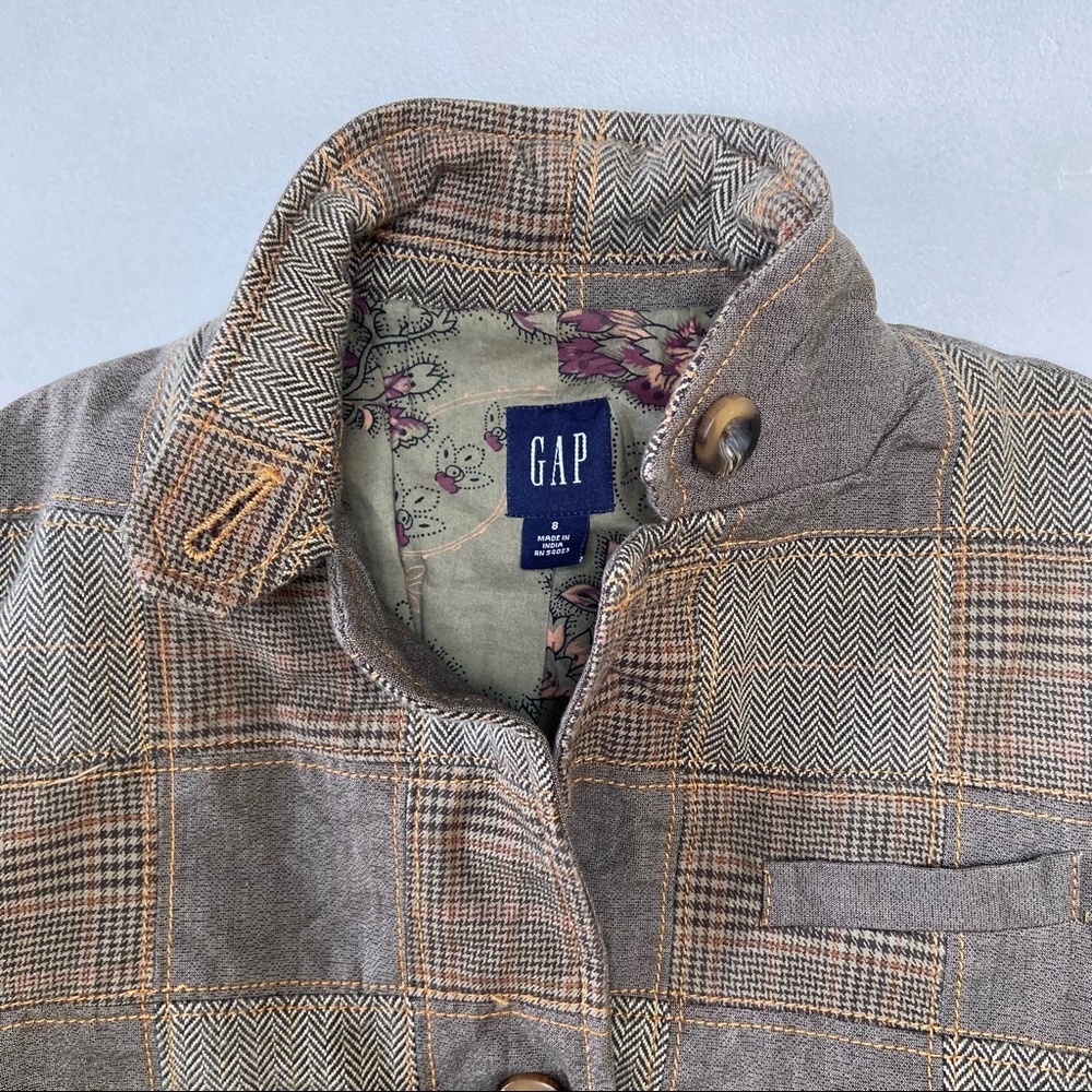 Gap Tweed Houndstooth Patchwork Jacket - image 5